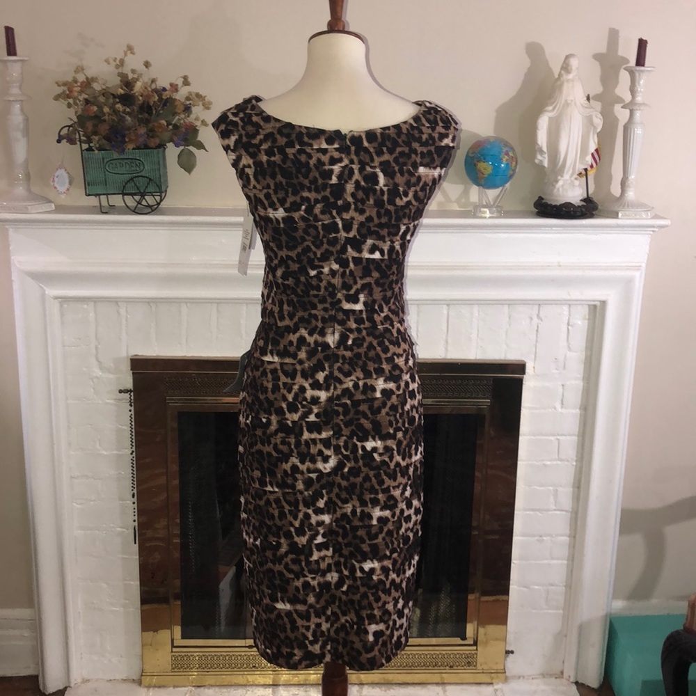 🌹Adrianna Papell Animal Print cocktail dress Sz 8 - Picture 4 of 8